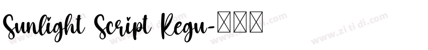 Sunlight Script Regu字体转换